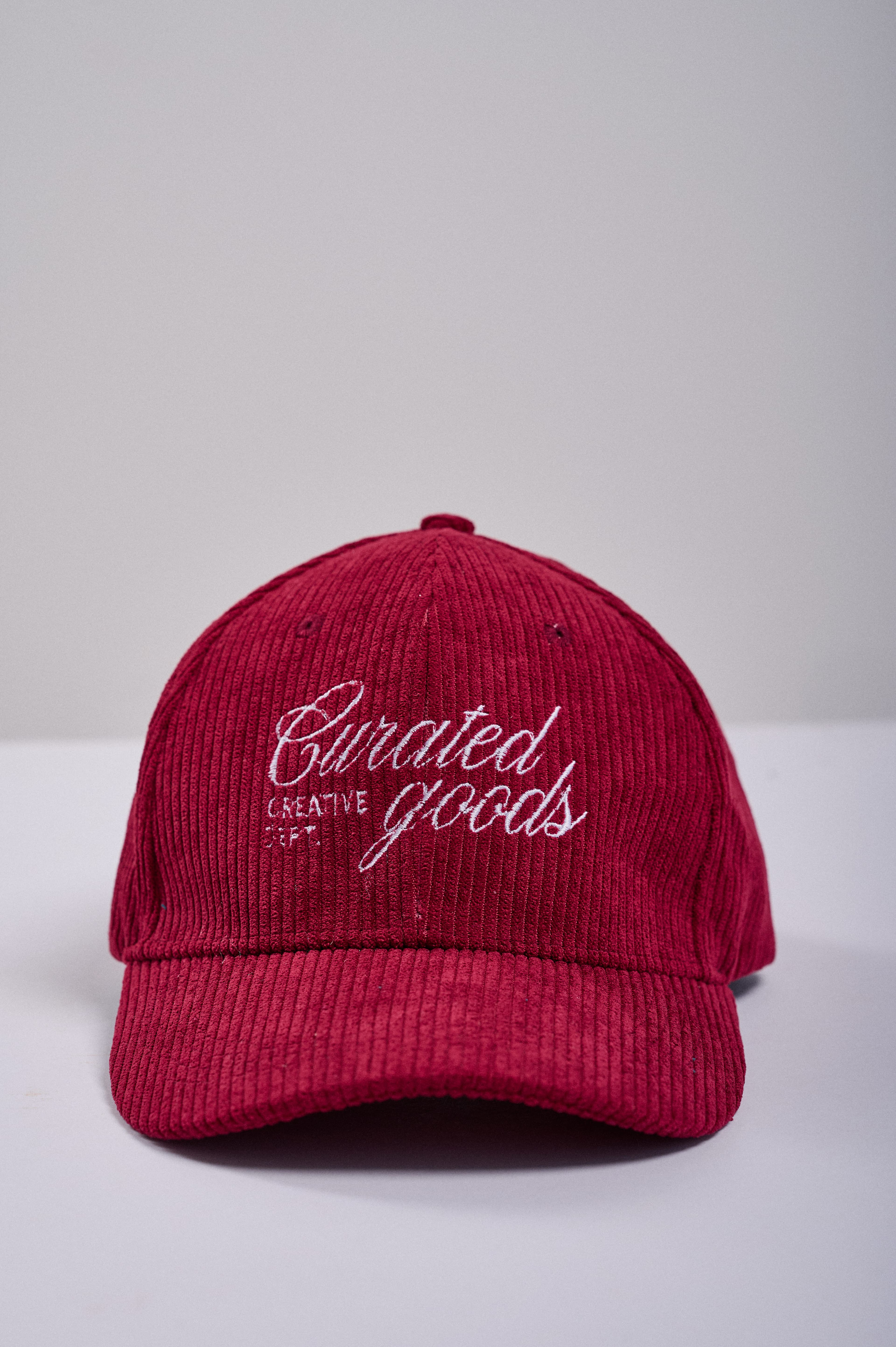 stmnt essential burgundy corduroy cap